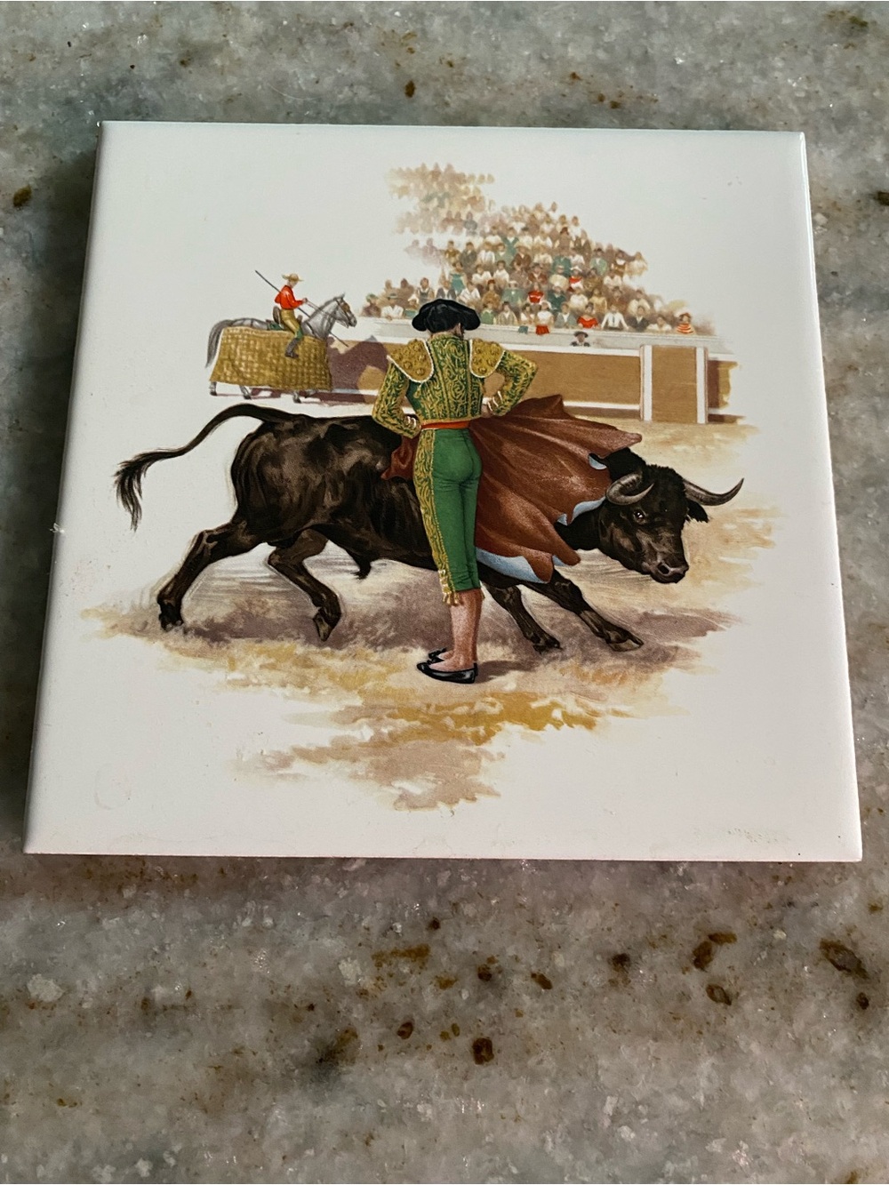 Vintage Bullfighter/Matador Terracotta Tile